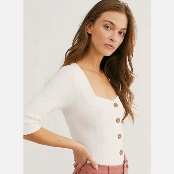 Free People Central Park Ribbed Button Up Cardigan - Picture 1 of 8